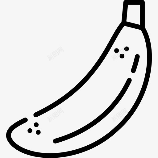 香蕉水果蔬菜11图标svg_新图网 https://ixintu.com 水果 线状 蔬菜 香蕉