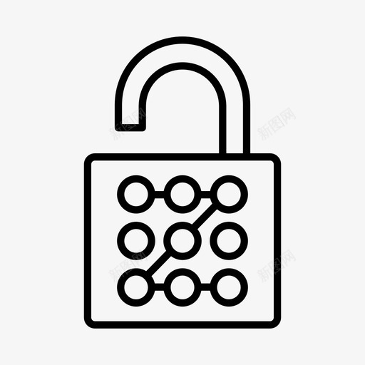 解锁模式锁屏挂锁图标svg_新图网 https://ixintu.com 保护 保护安全 安全 挂锁 解锁模式 锁屏