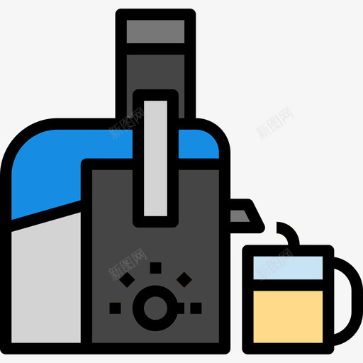 咖啡机电子设备8线性颜色图标svg_新图网 https://ixintu.com 咖啡机 电子设备 线性 颜色