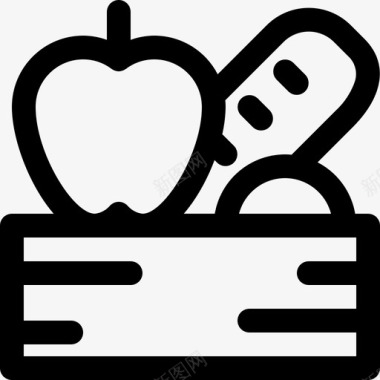 食物苹果盒子图标图标