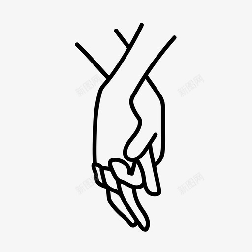 牵手肢体语言手势图标svg_新图网 https://ixintu.com 手势 放松 牵手 肢体 语言