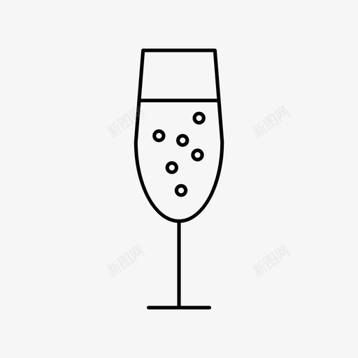 香槟杯酒酒吧图标svg_新图网 https://ixintu.com 派对 酒吧 饮料 香槟