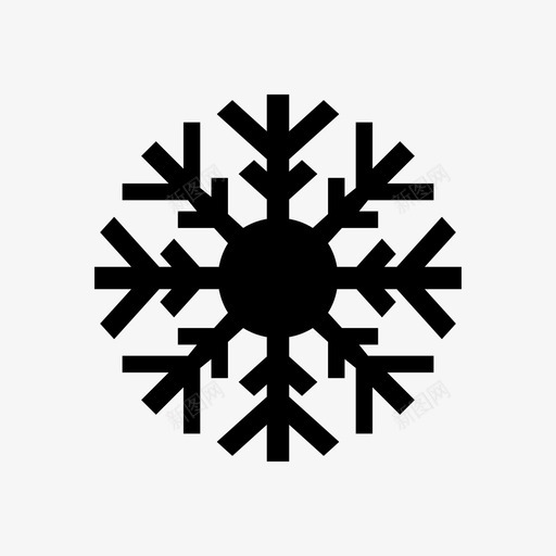 雪花寒冷的天气冬天图标svg_新图网 https://ixintu.com 冬天 冷的 天气 寒冷 雪花
