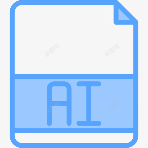 AI文件扩展名5蓝色图标svg_新图网 https://ixintu.com AI 扩展名 文件 蓝色