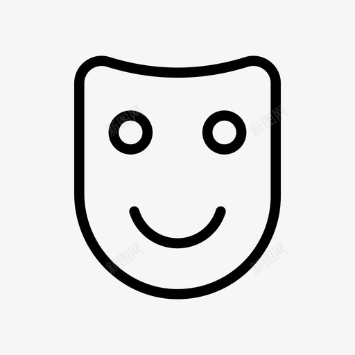 快乐面具狂欢节脸图标svg_新图网 https://ixintu.com 微笑 快乐面具 狂欢节 脸 购物线路和符号