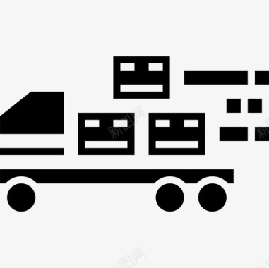 送货卡车物流20填充图标图标