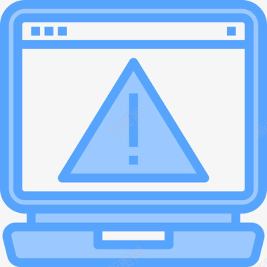 三角形笔记本电脑浏览器5蓝色图标图标
