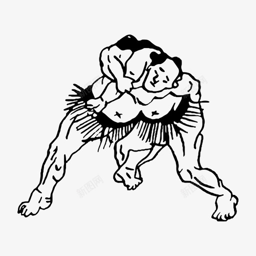 相扑斗士格斗运动图标svg_新图网 https://ixintu.com 摔跤 格斗 相扑 相扑斗士 运动