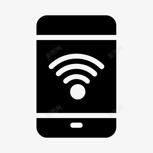 热点移动信号图标svg_新图网 https://ixintu.com wifi 信号 无线 热点 移动 网络通信线路和字形图标