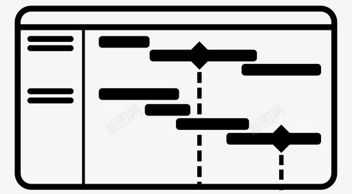 甘特图计划项目管理图标svg_新图网 https://ixintu.com scrum 敏捷 方法 时间 瀑布 特图 计划 项目管理