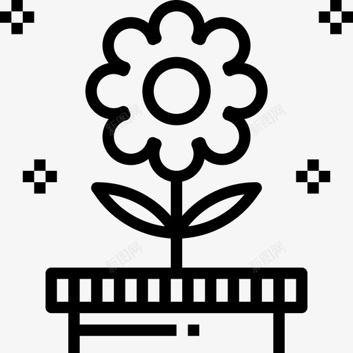花卉农业40线性图标svg_新图网 https://ixintu.com 农业 线性 花卉
