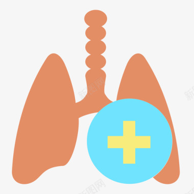 肺保健12平坦图标图标