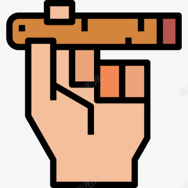 雪茄黑手党4线性颜色图标图标