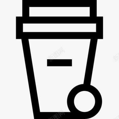 垃圾箱卫生常规8线性图标图标