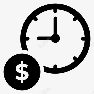 时间就是金钱商业效率时间商业时间图标图标