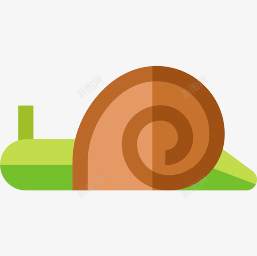 蜗牛弹簧54扁平图标svg_新图网 https://ixintu.com 弹簧 扁平 蜗牛