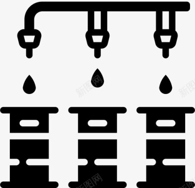 桶蒸馏和酿造2灌装图标图标