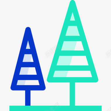 树木自然62轮廓颜色图标图标