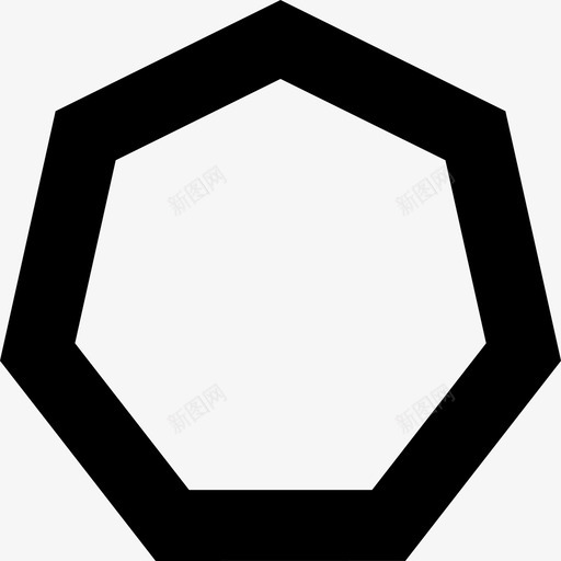 七边形几何学数学图标svg_新图网 https://ixintu.com 几何学 半边 形状 数学 简单 边形