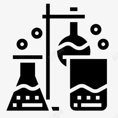 科学化学设备图标图标