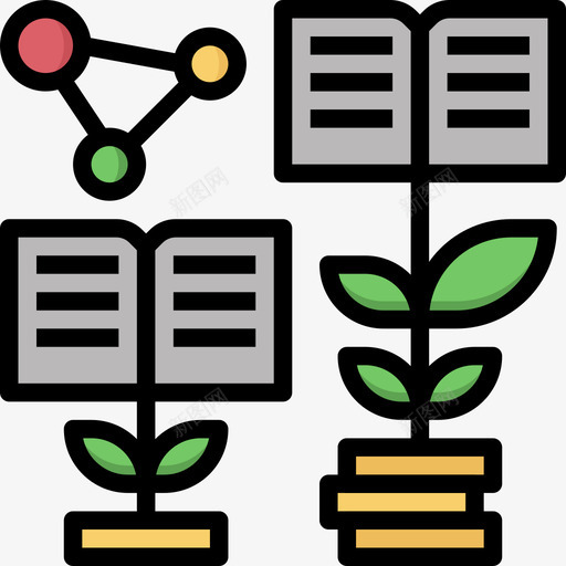 书籍教育172线性颜色图标svg_新图网 https://ixintu.com 书籍 教育 线性 颜色