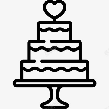 结婚蛋糕家庭生活24直系图标图标
