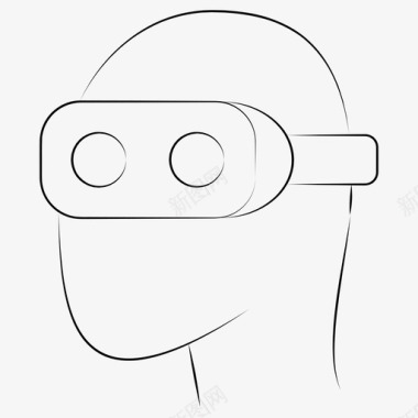 虚拟现实增强现实耳机图标图标