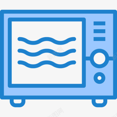微波炉家具和家用26蓝色图标图标