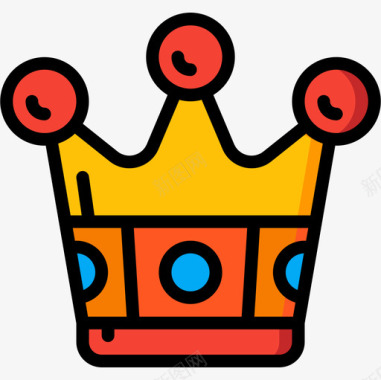 皇冠珠宝6线性颜色图标图标