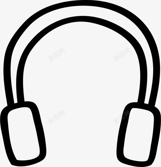 耳机音乐手绘图标svg_新图网 https://ixintu.com 手绘 耳机 音乐