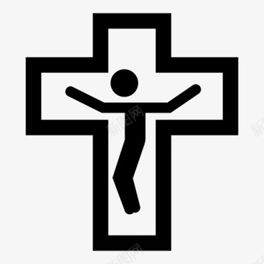 耶稣十字架基督复活节图标图标