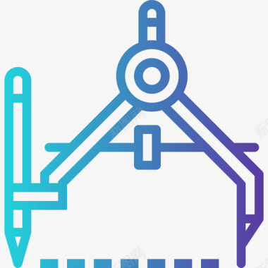 指南针网页120渐变图标图标