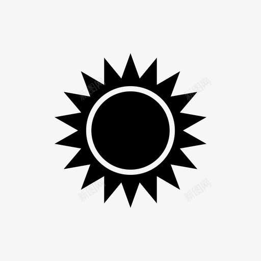 太阳夏天阳光图标svg_新图网 https://ixintu.com 夏天 天气 太阳 阳光