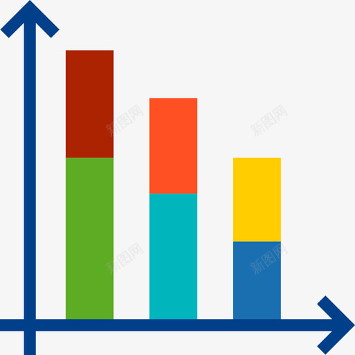 条形图图表2平面图图标svg_新图网 https://ixintu.com 图表 平面图 条形图