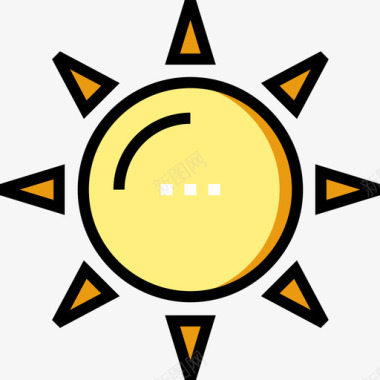 太阳天气193线性颜色图标图标