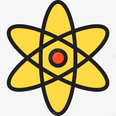 原子科学71线性颜色图标图标