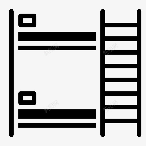 双人床卧室枕头图标svg_新图网 https://ixintu.com 卧室 双人床 建筑 枕头 睡眠 轮廓