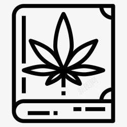 医学手册大麻指南手册大麻图标高清图片