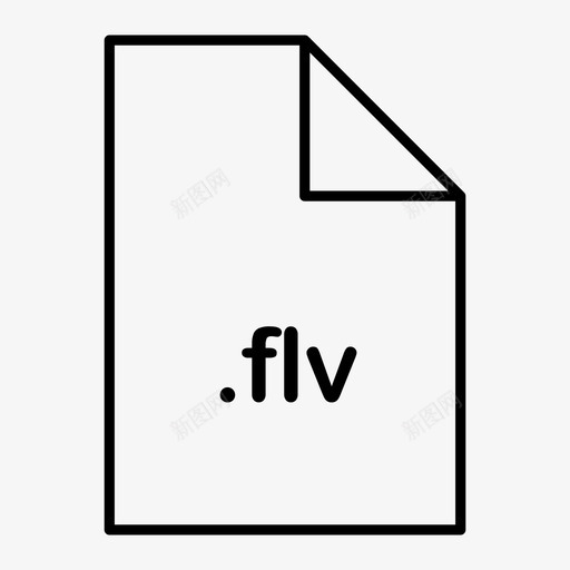 flv音频文件图标svg_新图网 https://ixintu.com flv 文件 格式 视频 音频