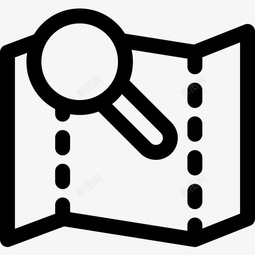 地图旅行206直线图标svg_新图网 https://ixintu.com 地图 旅行 直线