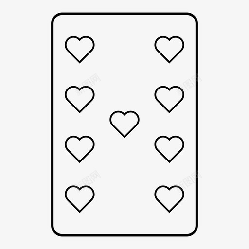 9个红桃赌场手图标svg_新图网 https://ixintu.com 9个红桃 手 扑克牌轮廓 玩家 赌场