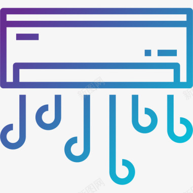 空调房地产120梯度图标图标