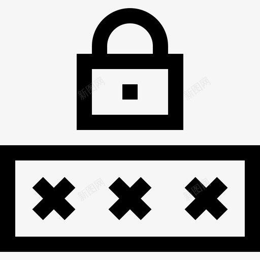 挂锁通用数据保护条例3线性图标svg_新图网 https://ixintu.com 保护 保护条 挂锁 数据 条例 线性 通用