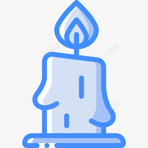 蜡烛纪念日蓝色图标svg_新图网 https://ixintu.com 纪念日 蓝色 蜡烛