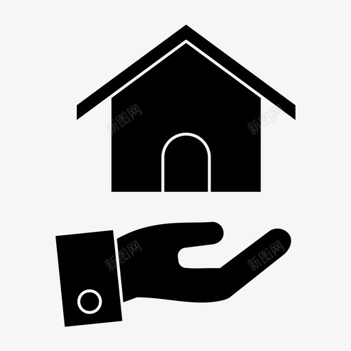 房产抵押贷款房地产图标svg_新图网 https://ixintu.com 房产 房地产 抵押贷款