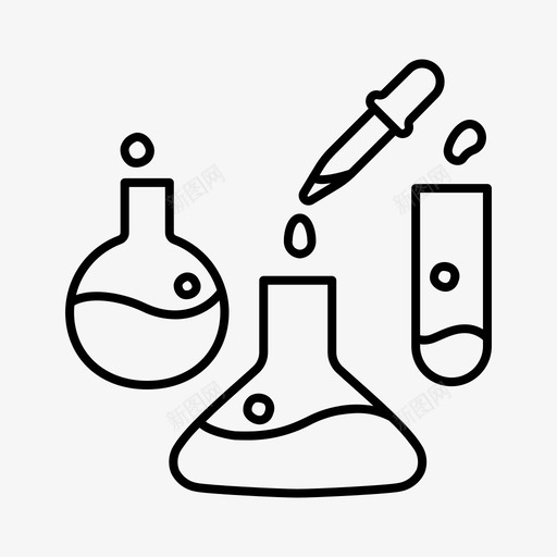 科学教育实验图标svg_新图网 https://ixintu.com 大纲 学习 学校 实验 教育 液体 科学