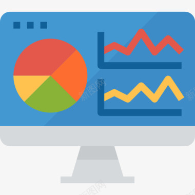 分析数字营销84扁平图标图标