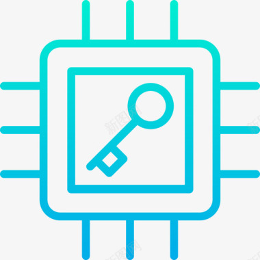 Cpu网络安全12梯度图标图标