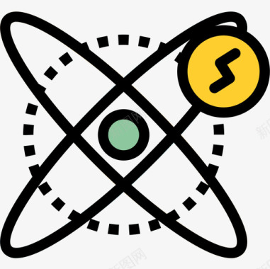 物理学九月能量4线性颜色图标图标