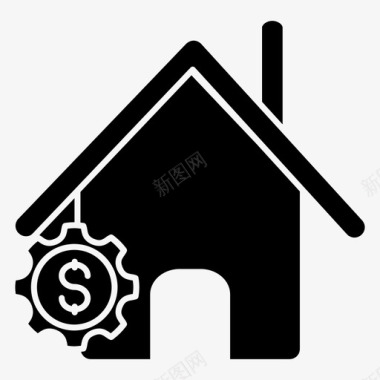 卖房子公告房地产图标图标